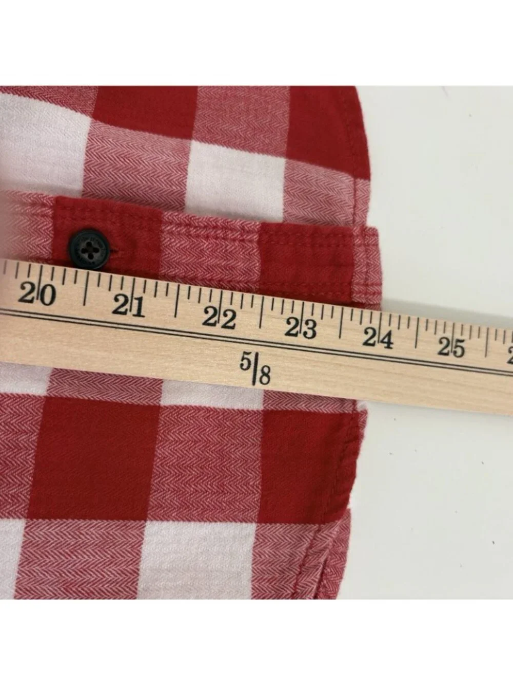 Abercrombie Red Check Button Front Long Sleeve Shirt